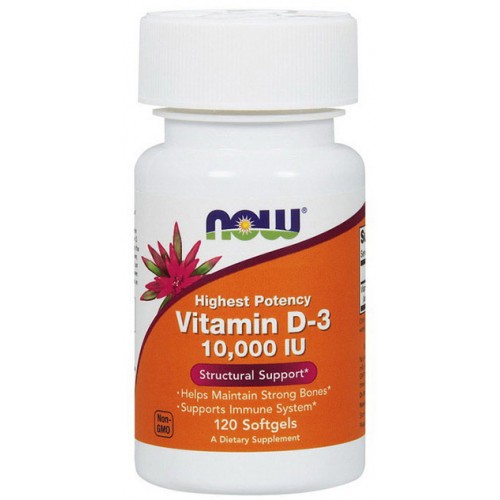 Vitamin D-3 10000IU NOW (120 капс.)