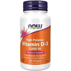 Vitamin D-3 1000IU NOW (180 капс.)