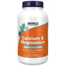 Calcium & Magnesium 500/250 mg NOW (250 таб.)