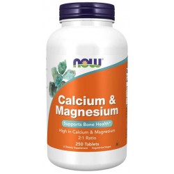 Calcium & Magnesium 500/250 mg NOW (250 таб.)