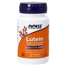 Lutein 10 mg NOW (60 гел. капс.)