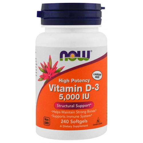 Vitamin D-3 5000IU NOW (240 капс.)