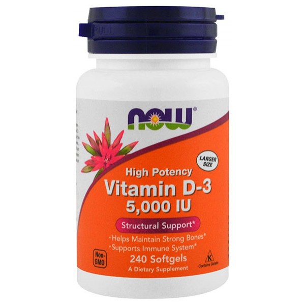 Vitamin D-3 5000IU NOW (240 капс.)