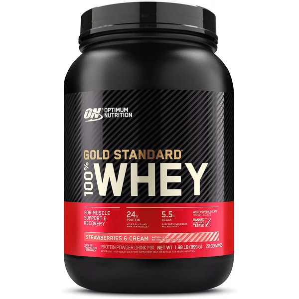 Whey Gold 909 г - клубника