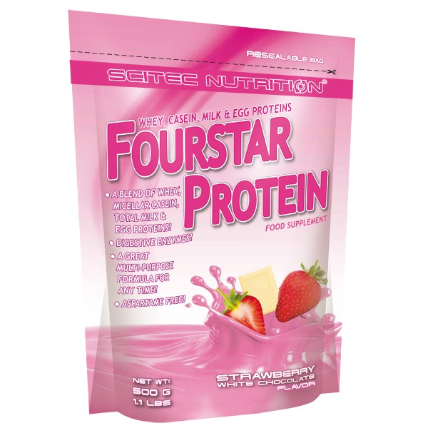 Fourstar Protein T500g клубника-белый шоколад