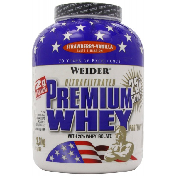 Weider Premium Whey Protein  2300g (клубника)		