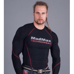 Футболка с длинным рукавом MSW902 (XL) - черный/зеленый	