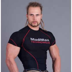 Футболка с коротким рукавом MSW901 (М) - черный/зеленый	