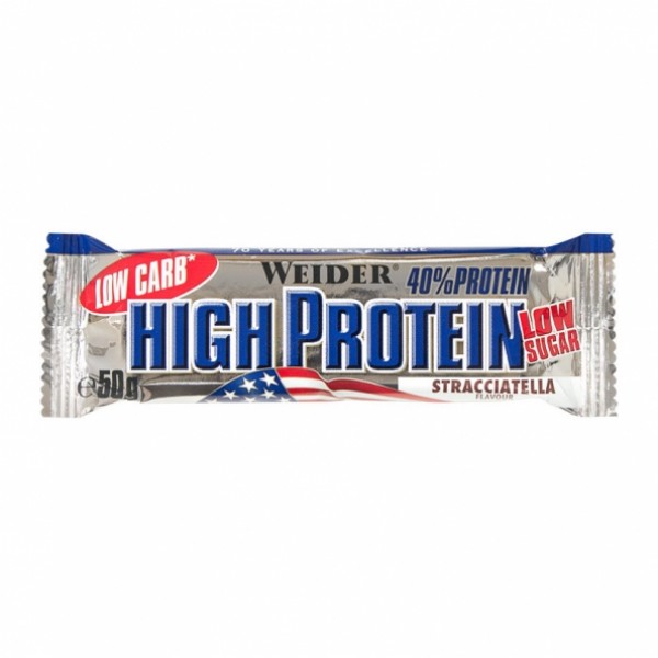Weider Low Carb High Protein Bar  (50g)  stracciatella 1/25