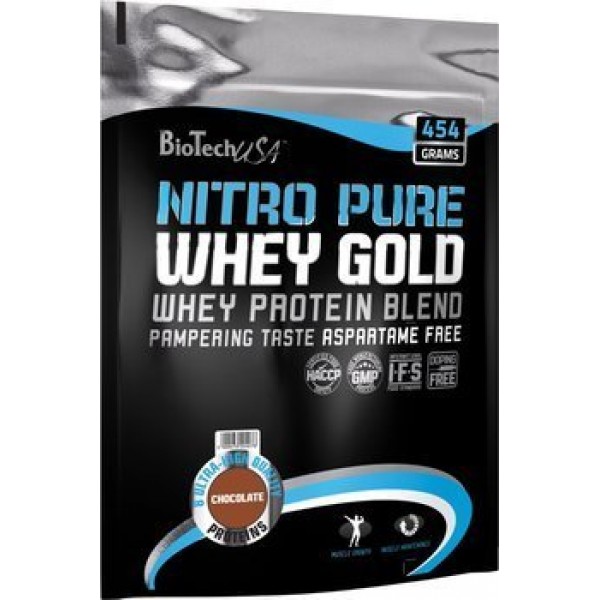 BT NITRO PURE WHEY GOLD 454 g пакет - темный шоколад