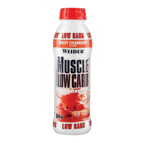 Weider Muscle Low Carb Drink 500 ml - клубника