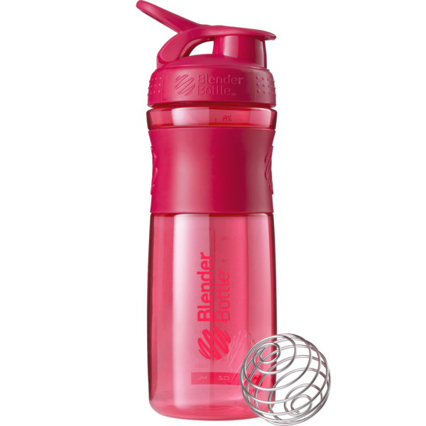 Шейкер SportMixer с шариком 820 ml Pink
