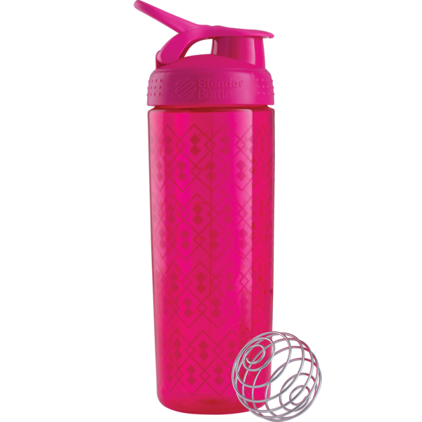 Шейкер Sleek c шариком 820 ml - розовый (Pink Geo Lace)