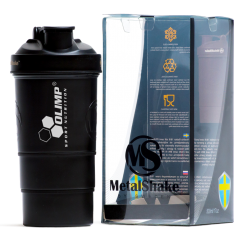 Шейкер Olimp Metal 600 ml - черный
