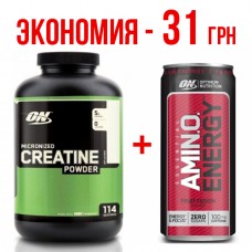 Creatine Powder 300 г + Amino Energy RTD 330  ml