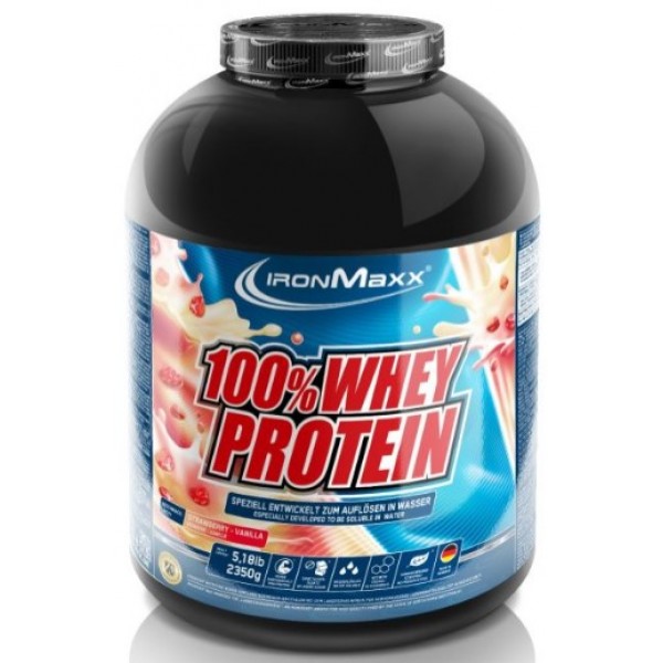 100% Whey Protein - 2350 гр (банка) - Клубника-ваниль