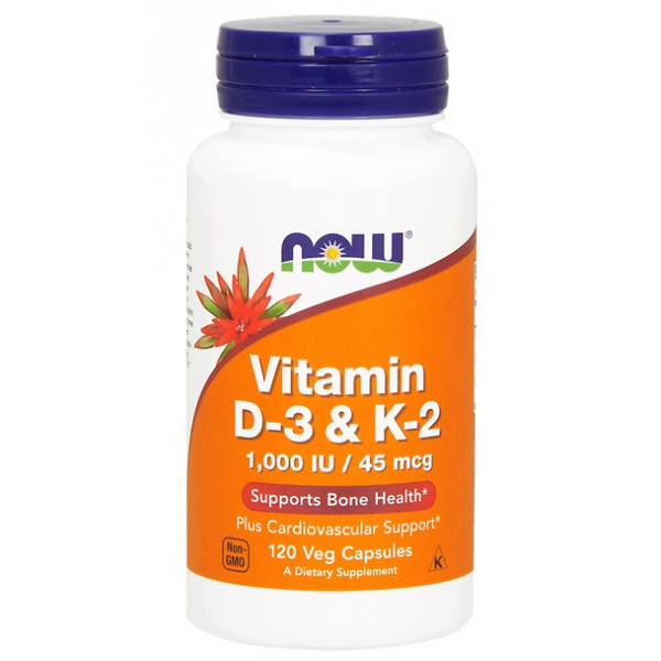 Vitamin D3 & K-2 1000 МЕ/45 мкг - 120 веган капс