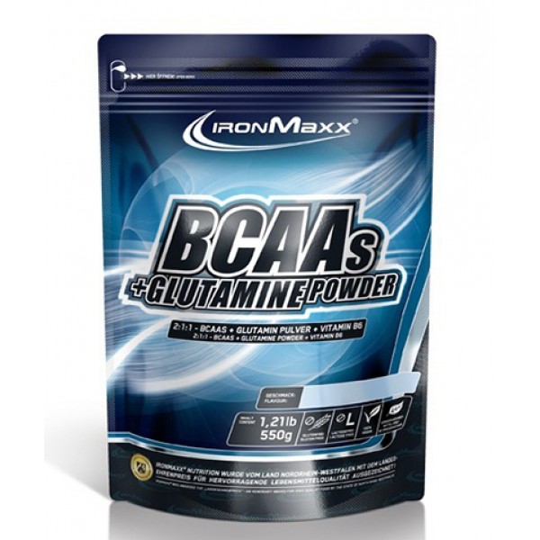 BCAAs + Glutamine Powder - 550 гр (пакет) - Голубая малина