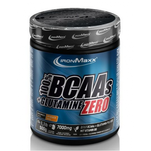 100% BCAAs + Glutamine Zero - 500 г (банка) - Персик