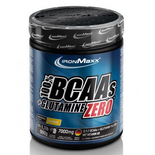 100% BCAAs + Glutamine Zero - 500 г (банка) - Апельсин