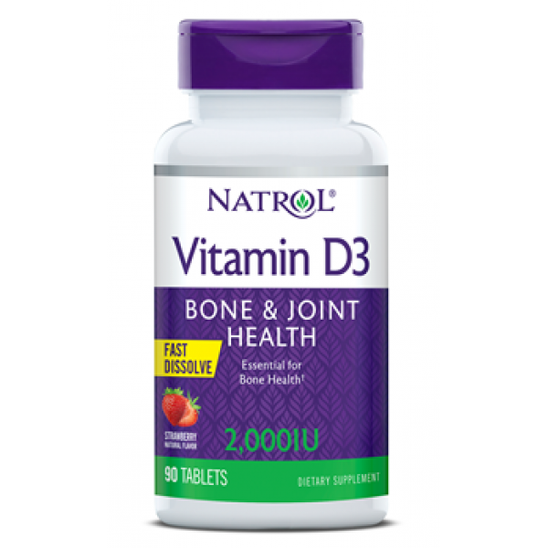 Vitamin D3 2,000 IU клубника - 90 таб