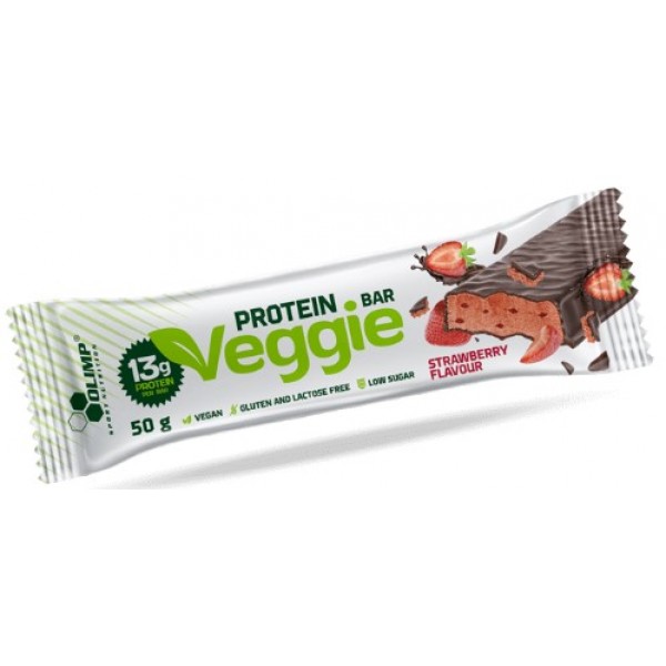 Батончик Veggie Protein Bar (50 г) - клубника 1/24