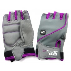  Перчатки для спорта - серый/фиолетовый - M