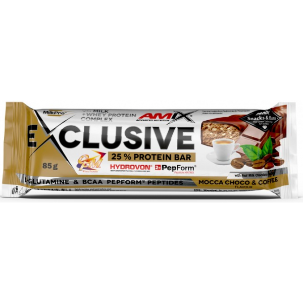 Батончик Exclusive Protein Bar - 85г 1/12 - mocha-choco-coffee