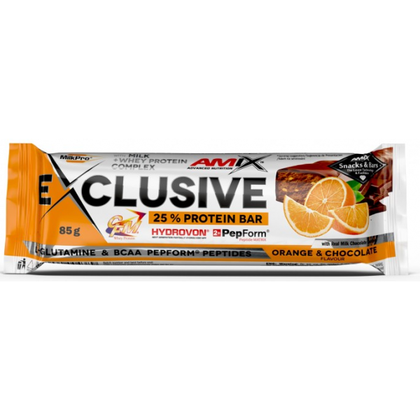 Батончик Exclusive Protein Bar - 85г 1/12 - orange-chocolate