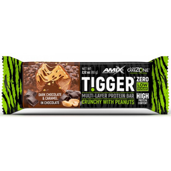  Батончик TiggerZero Multi-Layer Protein Bar - 60г 1/20 - Dark Chocolate & Caramel