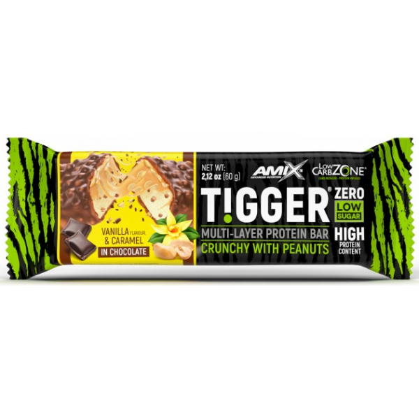 Батончик TiggerZero Multi-Layer Protein Bar - 60г 1/20 - Vanilla & Caramel