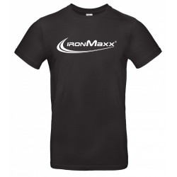 Футболка Ironmaxx - L – черная (белое лого) 