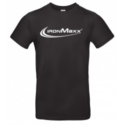 Футболка Ironmaxx - S – черная (белое лого) 
